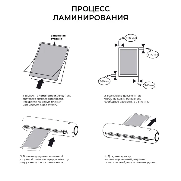 ламинатор гелеос лм a4 мини белый (6 в 1)