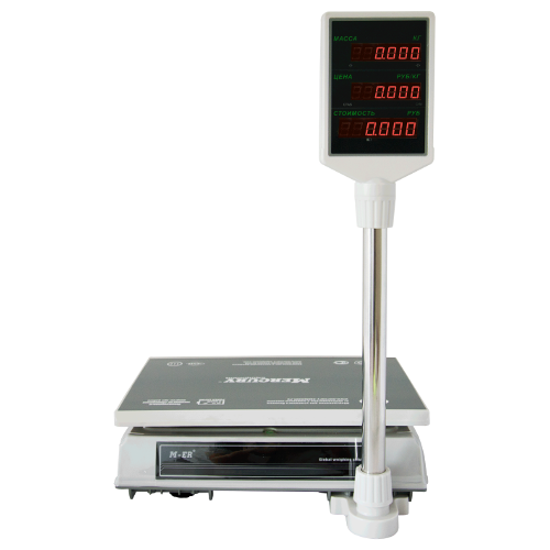 весы торговые m-er 326 acp-32.5 с акб led slim