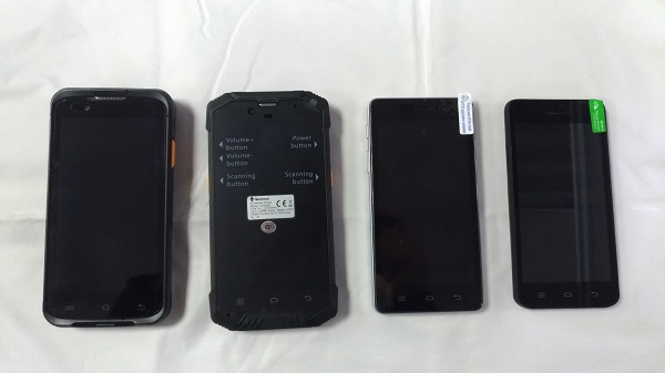 Слева направо: Urovo 6300, Newland 7000R-II, Newland 7000, Newland 5000.