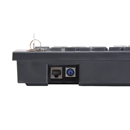 клавиатура программируемая poscenter s67b (67 клавиш, msr, ключ, usb), черная. (126060)